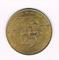 GENT  GRAVENSTEEN   25 GANDAE 1980 - Tokens Of Communes