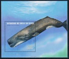 CHILE 2002 ANTARTICA CHILENA Sperm Whale Minisheet** - Faune Antarctique