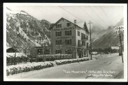 Haute Savoie Les Houches Hotel Des Roches Et L'Aiguille Verte Carte Pliée - Les Houches