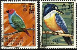 FRANCAISE NEW HEBRIDES  BIRD BIRDS PARROT SET(?) OF 2 STAMPS 20 FNH O/P & 35 C. USED F237&240 READ DESCRIPTION !! - Autres & Non Classés