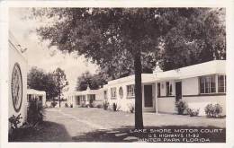 Florida Winter Park Lake Shore Motor Court 1944 Real Photo RPPC - Orlando