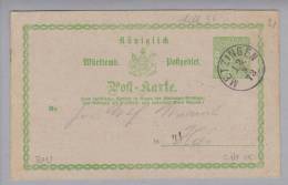 Heimat De BW Metzingen 1873-09-12 Orts-Ganzsache - Enteros Postales