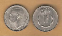 LUXEMBURGO -  1 Franc 1976  KM55 - Luxemburgo