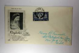 Great Britain Set Of 4 FDC Of The 1953 Coronation - 1952-71 Ediciones Pre-Decimales