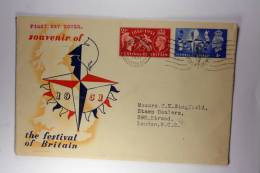 Great Britain Festival Of Britain, With The Original Card - ....-1951 Pre Elizabeth II