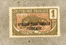 CONGO : Panthère - Type De 1907-17 Surchargé "AFRIQUE EQUATORIALE FRANCAISE" - - Ungebraucht