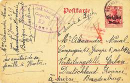 868/20 - Entier Germania MARCHIENNE AU PONT 1917 Vers Camp De Prisonniers à GUBEN - Manuscrit Suivre à LYCH - Kriegsgefangenschaft