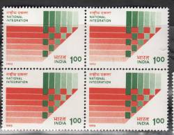 INDIA, 1993, National Integration Campaign,  Block Of 4, MNH, (**) - Unused Stamps