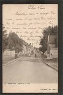 89 CERISIERS ENTREE DE LA VILLE TAMPON AMBULANT 1904  ANIMEE .....2 SCANS - Cerisiers