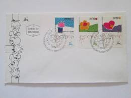 ISRAEL1989 NON DENOMINATIONAL GOOD WISHES DEFINITIVE SERIES FDC - Lettres & Documents