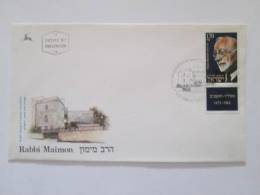 ISRAEL1989 RABBI MAIMON FDC - Cartas & Documentos