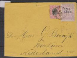 O) 1899 BRAZIL, COVER TO NETHERLANDS, NICE COMBINATION WITH CABEZAS TIPO AND JORNAIS, NICE COMBINATION, MARCS TRANSIT AN - Covers & Documents