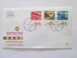 ISRAEL1972 LANDSCAPE DEFINITIVES FDC - Cartas & Documentos