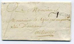 MP REDON / BRETAGNE (34) / Lenain N°1 - 25x6 / 19 Septembre 1780  /  Ind 15 - 1701-1800: Précurseurs XVIII