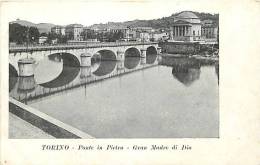 TORINO. PONTE IN PIETRA - GRAN MADRE DI DIO. BELLA CARTOLINA DI INIZI '900 - Altri Monumenti, Edifici