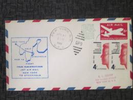 USA 1961 AIRMAIL NEW YORK TO STOCKHOLM - Marcophilie