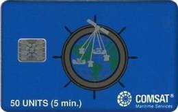 United States - Comsat Satellite Card (Schlumberger #2020 Chip SI5), 50units, 55.500ex, Used - Chipkaarten