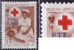 ITALIA - TRIESTE - ERROR -  VUJNA - RED CROSS - DOUBLE RED CROSS - **MNH - 1953 - Strafport