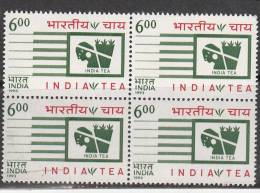 INDIA, 1993, Year Of India Tea, Block Of 4,  MNH, (**) - Unused Stamps