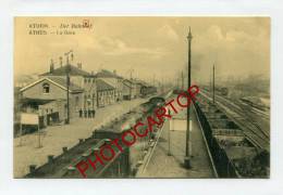 La GARE-ATHUS-ATHEM-TRAIN-Guerre-14-18-1 WK-BELGIQUE-Feldpost- - Aubange