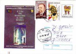 OVER PRINT STAMPS, PREHYSTORIC ANIMALS ON COVER STATIONERY, 1999, ROMANIA - Lettres & Documents