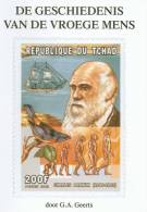 DARWIN IN STAMPS 2scans B/W Biology Evolution Monkey To Man Animal Origin Species Fauna Biologia Galapagos - Thema's