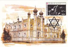 JUDAISME, JUDISM, CLUJ-NAPOCA MEMORIAL TEMPLE, CM, MAXIMUM CARD, 2002, ROMANIA - Jewish