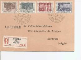 Pays-Bas ( Carte Recommandée En Premier Jour De 1952 Vers La Belgique à Voir) - Briefe U. Dokumente