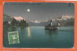 W206, Lac Léman, Dent De Morcles, Les Dents Du Midi, 790, Bateau, Circulée 1911 - Morcles