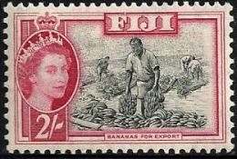 FIJI ISLANDS BRITISH PICTORIAL BANANA FRUIT  QEII HEAD 2/ RED MLH 1953 SG291 READ DESCRIPTION !!! - Fiji (...-1970)