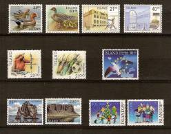 Islande Ijsland Island 1990 Yvertn° Entre 691-694 *** MNH Cote 30,25 Euro Faune, Cept, Noel, Paysages - Neufs