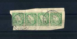 - IRLANDE 1922/24 . BANDE DE 4 TIMBRES GLAIVE OBLITERES SUR FRAGMENT . - Usati