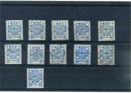 - IRLANDE 1922/24 . SUITE DE TIMBRES 3P. BLEU CROIX CELTIQUE  OBLITERES . - Used Stamps