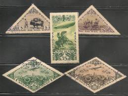 TOUVA - Air Mail - Topical FAUNA - CHEVAUX - 1936 - Yvert # A10-11-15-16-18  - CTO USED - Toeva