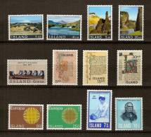 Islande Ijsland Iceland 1970 Yvertn° Entre 387 Et 398 *** MNH Cote 15 Euro - Unused Stamps