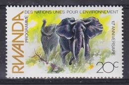 Rwanda 1982 Mi. 1196     20 C Umweltschutz-programm Der Vereinte Nationen Elefanten Elephants MNH** - Neufs