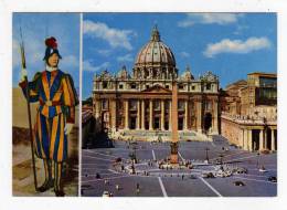 Carte Postale ROME PLACE SAINT PIERRE GARDE SUISSE DU PAPE AU VATICAN ROMA ITALIE - Piazze