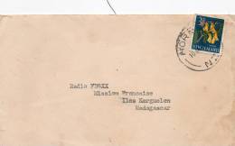 Taaf Lettre Nouvelle Zélande  Pour Kerguelen 1962 Cachet Transit Le Port Reunion Du 28/4/1962 - Forschungsstationen