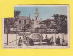 CPA - GIVRY En ARGONNE - Monument Aux Morts - La Place - Givry En Argonne