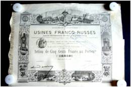 USINES FRANCO-RUSSES - ACTION DE 500F 1881 - Rusland