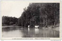 89 - SAINT-SAUVEUR-EN-PUISAYE - L'Étang Du Château De La Folie - Animée, Vaches - Saint Sauveur En Puisaye