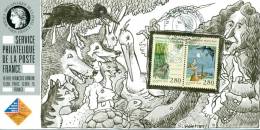 136B Carte Officielle Exposition Internationale Exhibition Sindelfingen 1995 FDC Loup Wolf Rabbit Lapin Hase - Philatelic Exhibitions