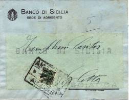 AGRIGENTO / Città - Cover _ Lettera - Democratica Lire 1 Isolato - 1946-47 Zeitraum Corpo Polacco