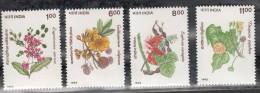 INDIA, 1993, Indian Flowering Trees, Set 4 V, MNH, (**) - Neufs