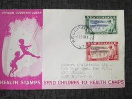 NEW ZEALAND 1948 HEALTH STAMPS OFFICIAL SOUVENIR COVER - Lettres & Documents