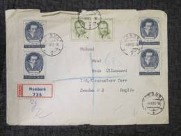 CZECHOSLOVAKIA TO UK REGISTERED COVER 1955 - Cartas & Documentos
