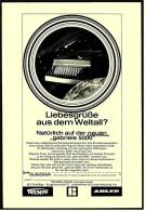Reklame Werbeanzeige 1969 ,  Triumph-Adler Schreibmaschine Gabriele 5000 - Liebesgrüße Aus Dem Weltall? - Other Apparatus