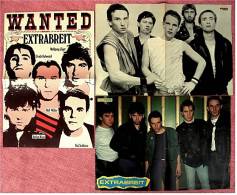 3 Kleine Poster  Gruppe Extrabreit ,  Rückseiten : Band Queen , Soft Cell , Löwe -  Von Pop Rocky + Bravo Ca. 1982 - Afiches & Pósters