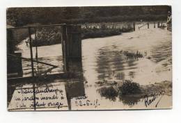 CPA 22 : Carte Photo CHATELAUDREN Inondation D´un Jardin En 1915     A  VOIR  !!!! - Châtelaudren