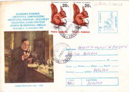 LOUIS PASTEUR, PASTEUR INSTITUTE, STAMP ERROR, SPECIAL COVER, 1995, ROMANIA - Louis Pasteur